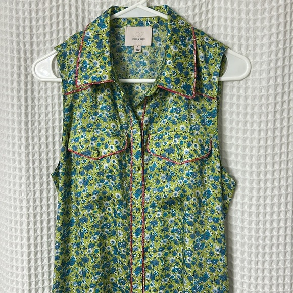 Cinq a Sept Hazel Floral Satin Midi Shirtdress Size 6 - Picture 4 of 12